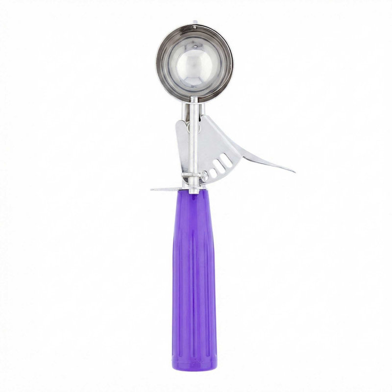 Pelle à portion de 0,86 oz pour restaurant, 1 cuillère à biscuits en acier inoxydable à dégagement de déclenchement - avec poignée d'orchidée, fer à repasser en acier inoxydable, pour le contrôle des portions, la pâte à biscuits, la pâte à petits gâteaux ou la crème glacée