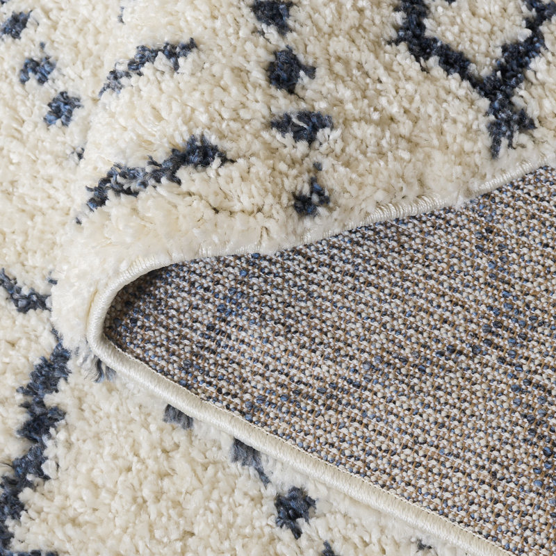 Develin Performance Chevron Rug, Round 3'2", Ivory/Slate