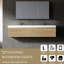 Meuble-lavabo 72 po avec lavabo flottant 72 po avec tiroir texturé en chêne naturel