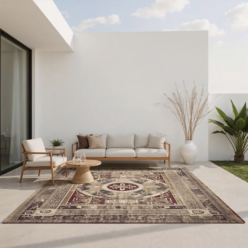Hermes’ Trail Indoor And Outdoor Area Rug, Rectangle 4' x 6'