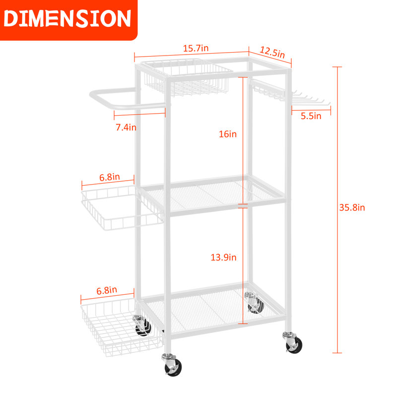White Yoga Dumbbell Cart