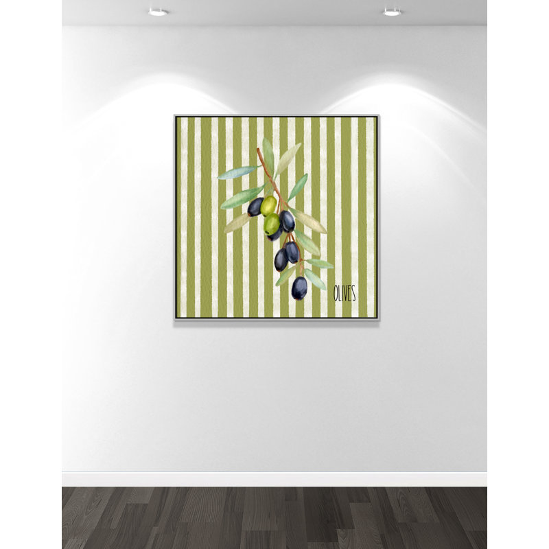 Olives II Print by Matthew Piotrowicz, 41.5'' W x 41.5'' H, Framed Canvas, Silver Floater