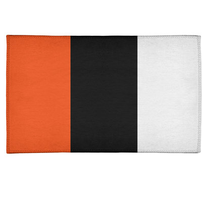 Tapis à rayures en poly-noir à rayures de football cincinnati