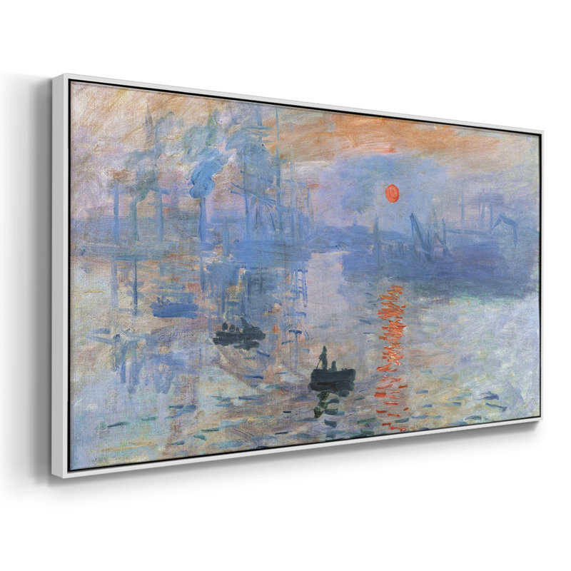 Série paysage - CCXLVI - Toile tendue avec châssis encadré - Prêt à être accroché, H 17 po x l 33 po, Blanc