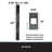 Mailbox Post and Mount | Galvanized Powder-Coated Steel Post and Universal Mounting Plate For Mailbox | Black (Mailbox not included)