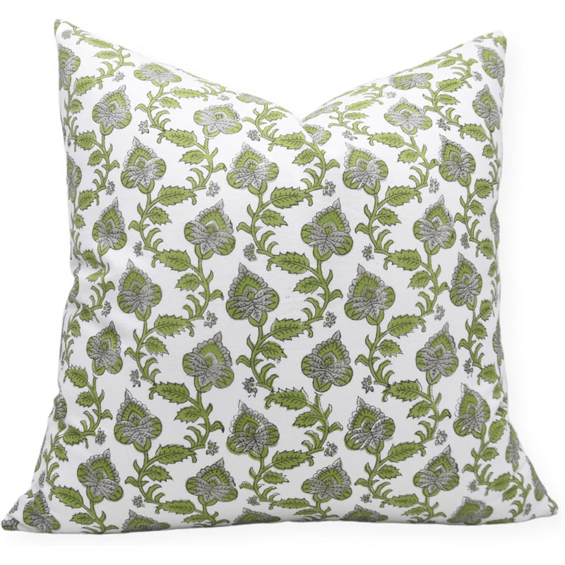 Housse de coussin Fab divine - Design unique fabriqué à la main pour le salon, Madhubala, H 14 po x l 14 po