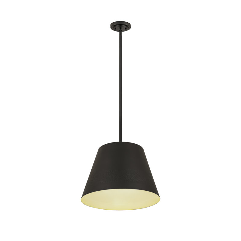 Aire 1 - Light Single Pendant, Matte Black, 13.5" H x 18" W x 18" D