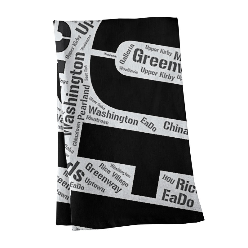 Cotton Tea Towel Kitchen Towel, Red, Houston