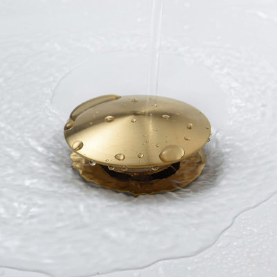 2 pièces de drain de lavabo de salle de bain avec trop-plein, bouchon de vidange de vasque de lavabo vasque, acier inoxydable 304