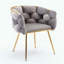 Chaise d'appoint en velours - Pieds en métal plaqués or - Conception moderne simple