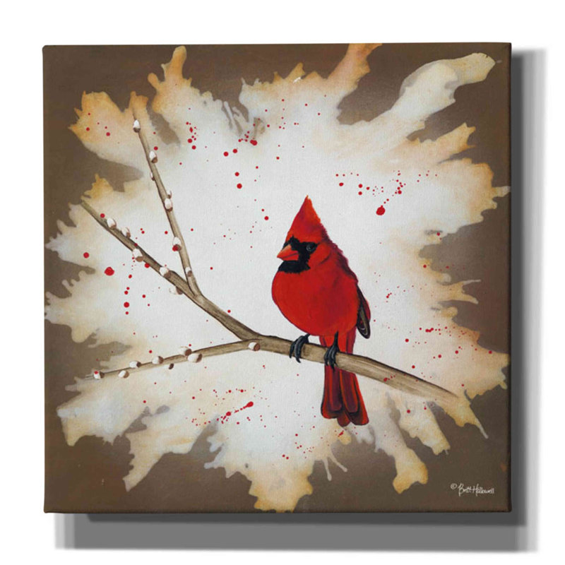 Weathered Friends - Cardinal - Imprimé, H 26 po x l 26 po x P 1,25 po