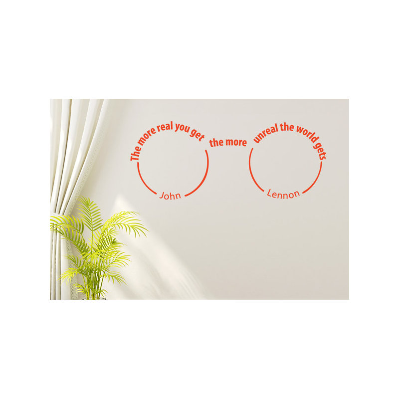 John Lennon Wall Sticker, Medium, Orange
