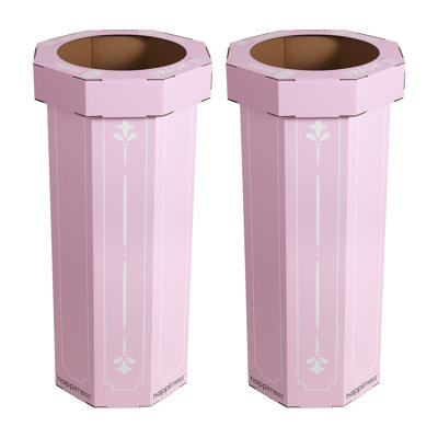 Fleur 25-Gallon Traditional Classic Disposable Corrugated Cardboard Event Trash Can and Recycling Bin