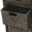 Armoire de rangement rustique avec deux tiroirs et quatre paniers en rotin classiques pour la salle à manger / salon-977643509