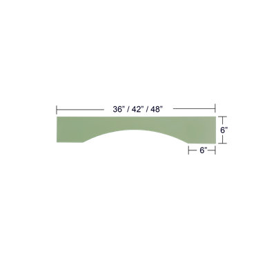 Shaker Shallow Green 6'' H x 1'' D Maple Valance