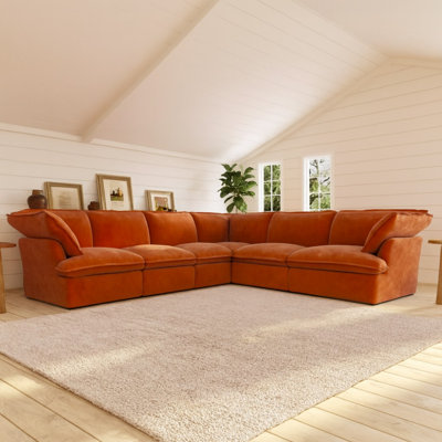 Canapé modulaire en velours Cielo Cloud Plus