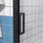 Single Sliding Shower Door 56-60" W X 72" H Semi-Frameless Shower Glass Panel, 1/4" (6Mm) Clear Tempered Glass, Transparent Safety Film For Glass,Aluminium Alloy Matte Black,Reversible Installation