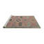 Tapis oriental multicolore tissé à la machine Aliziah-1846466081