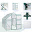Base surélevée en polycarbonate de 6 x 10 pi et serres en aluminium robustes pour une cour extérieure en toute saison-120747570-120747573