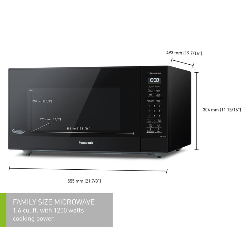 Panasonic Countertop Microwave with Sensor Cooking, Black