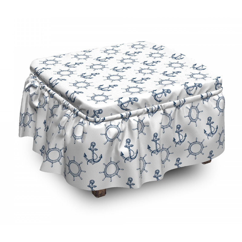 Housse pour repose-pieds maritime