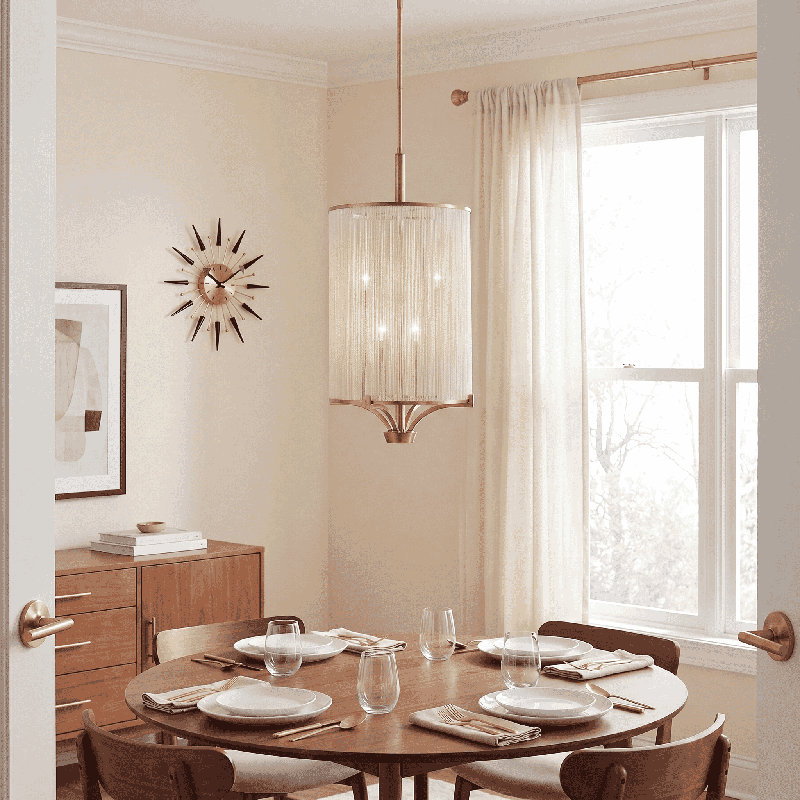 Wynwood 4-Light Chandelier in Warm Brass