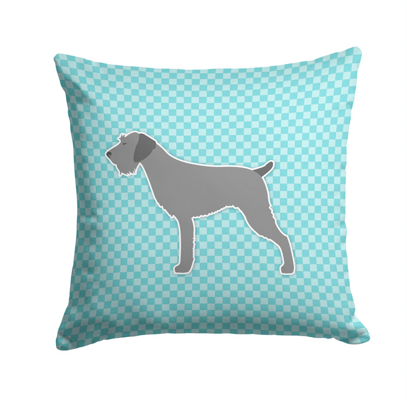 Coussin intérieur/extérieur à pointeur braque allemand, H 14 po x l 14 po x P 3 po, Bleu