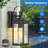 Black (Gold Trim) Dusk to Dawn Outdoor Wall Lantern, Modern Exterior Light Fixtures for Garage