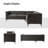 Brinna 90" Easy Wiped Faux Leather Tufted Modular Corner Sectional Sofa-95091711