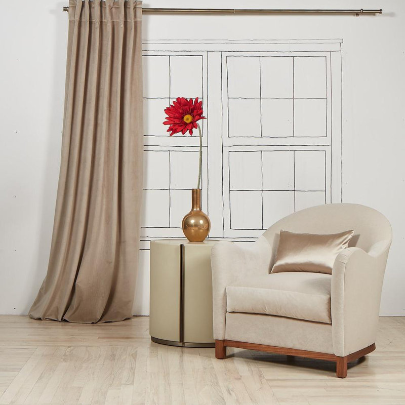 Velvet Room Darkening Curtain, 50" W x 96" L