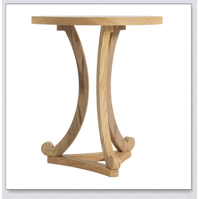 Table d'appoint ronde en bois - Base courbée élégante pour le salon, la chambre à coucher ou le patio avec style et fonctionnalité polyvalents