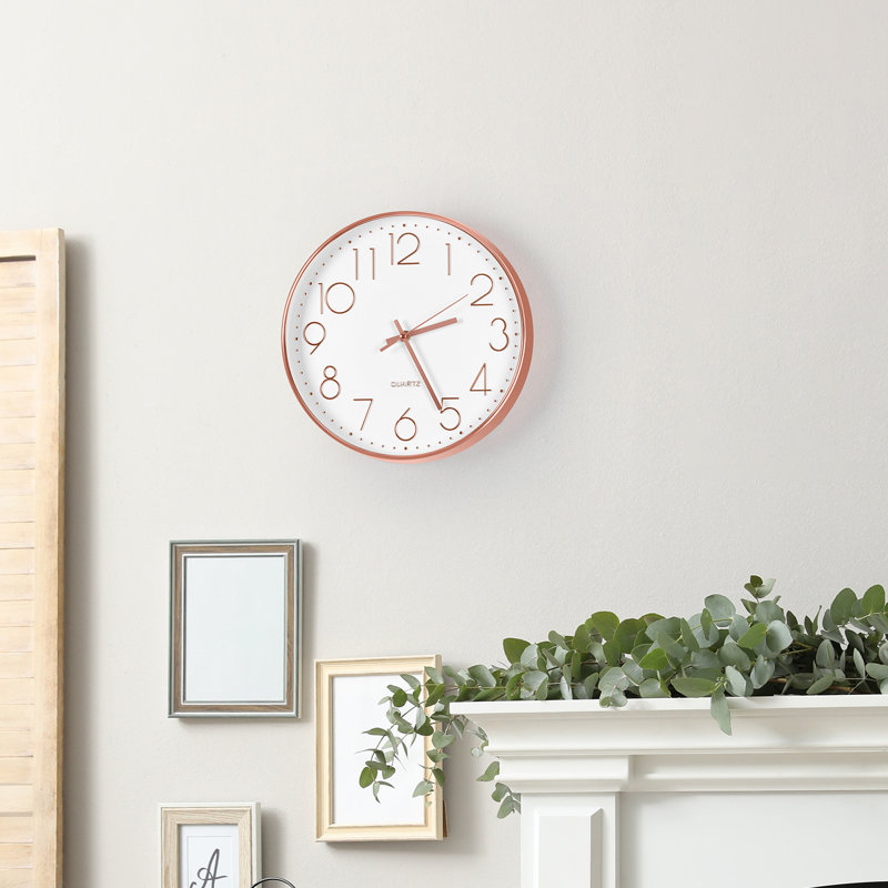 Horloge murale Seaborough, Or rose, Petit: 12 po