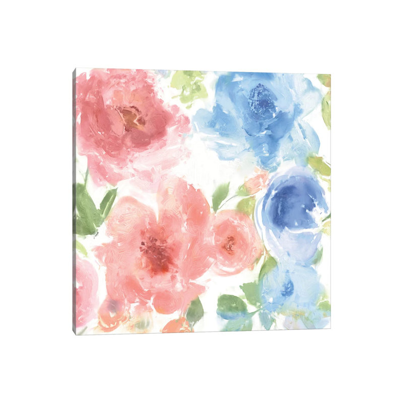 Springtime Pink And Blue II by Kelsey Morris - Wrapped Canvas Painting, 45.72 cm H x 45.72 cm W x 1.91 cm D