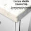 36 po L x P 22 po Meuble-lavabo blanc brillant avec miroir à DEL - Espace de rangement suffisant-426313940