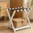 Folding Bamboo Luggage Rack, Thickened Bamboo Suitcase Stand With Storage Shelf For Hotel Bedroom Guest Room-123147643