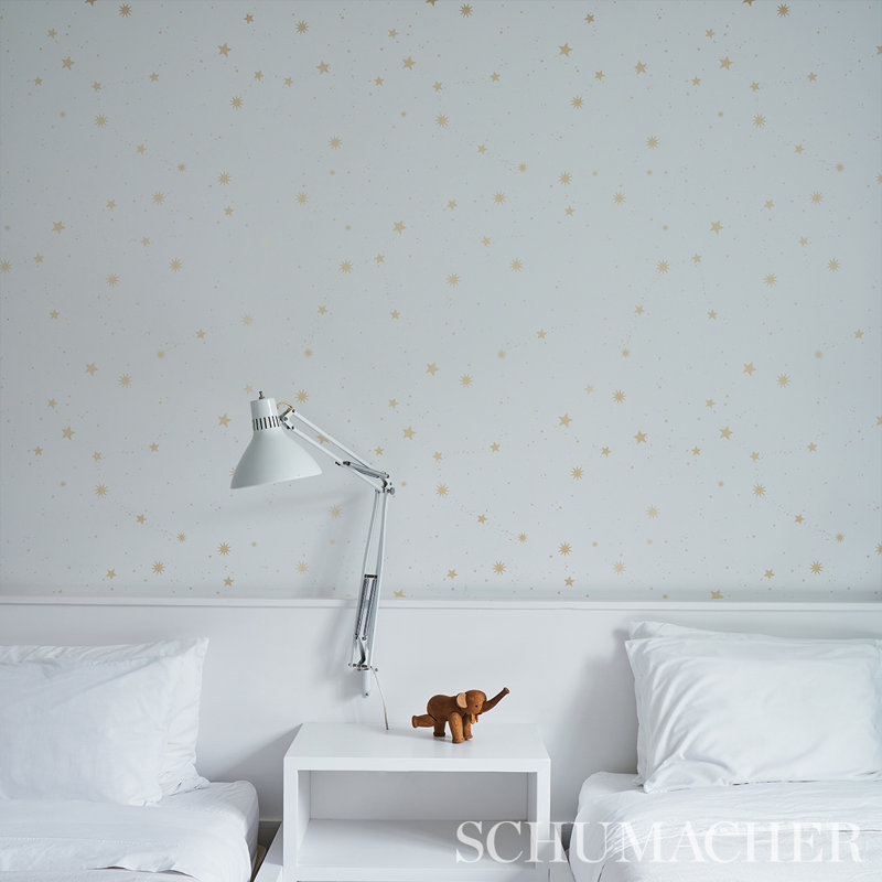 Schumacher x Marie-Chantal Scattered Stars Wallpaper, Ivory