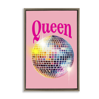 Toile flottante encadrée «Sparkling Disco Queen» par Elizabeth Medley