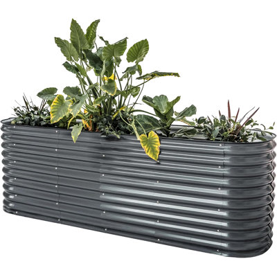 32" Tall 9 In 1 Modular Metal Outdoor Raised Garden Bed
