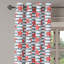 Rideau décoratif à 2 panneaux avec œillets East Urban Home Starfish, 50 po x 84 po, bleu ardoise, rouge, blanc-106369904