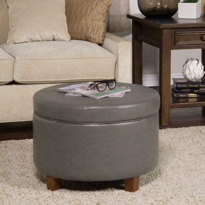 Breyonce Faux Leather Ottoman