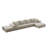 Tomeco Upholstered Boneless L-Shape Sectional Sofa with 7 pillows-1983634647