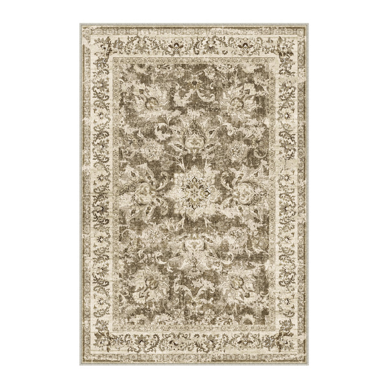 Tapis perse Aurelia avec lavable à la machine et antidérapant, Rectangulaire 3 pi x 5 pi