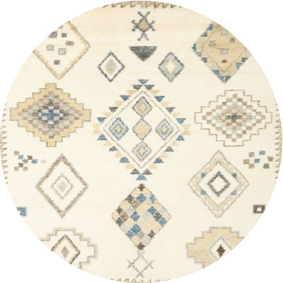 Tapis contemporain beige / bleu