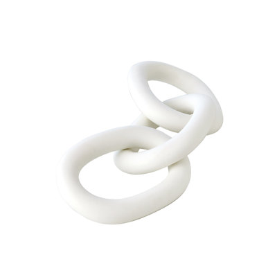 3 Ring Chain-Matte White