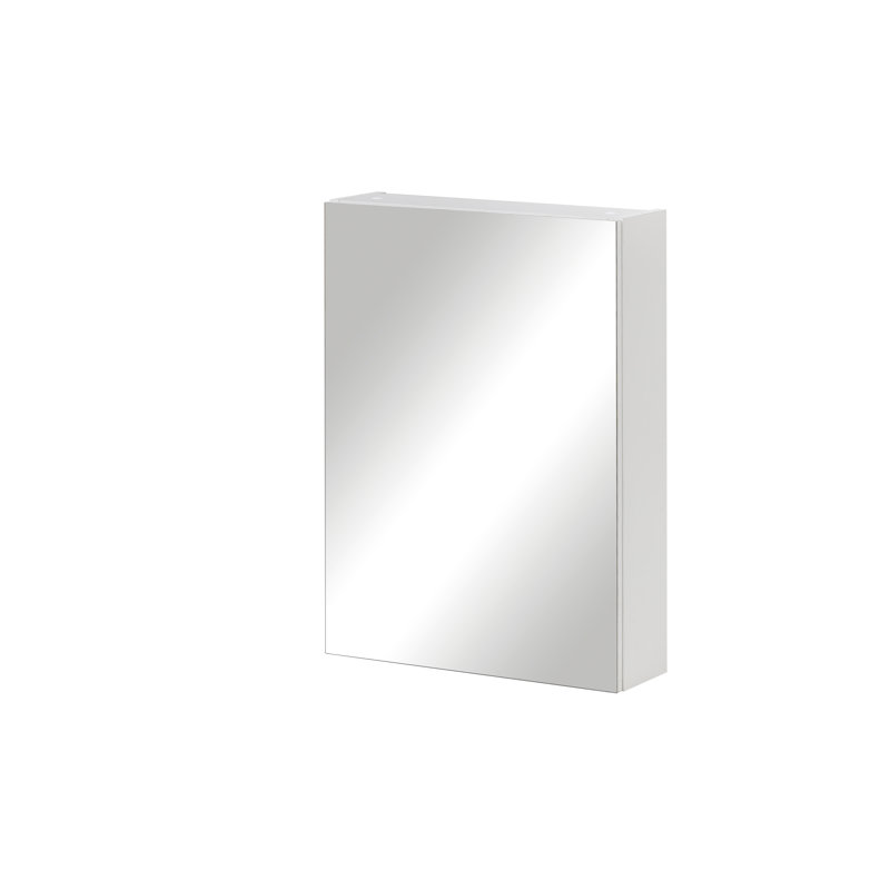 Cosmo 500mm W 707mm H Surface Frameless Medicine Cabinet Mirror 2 Adjustable, Glossy white