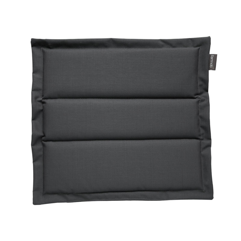 Luxembourg Outdoor Dining Chair Seat Cushion, Midnight Gray