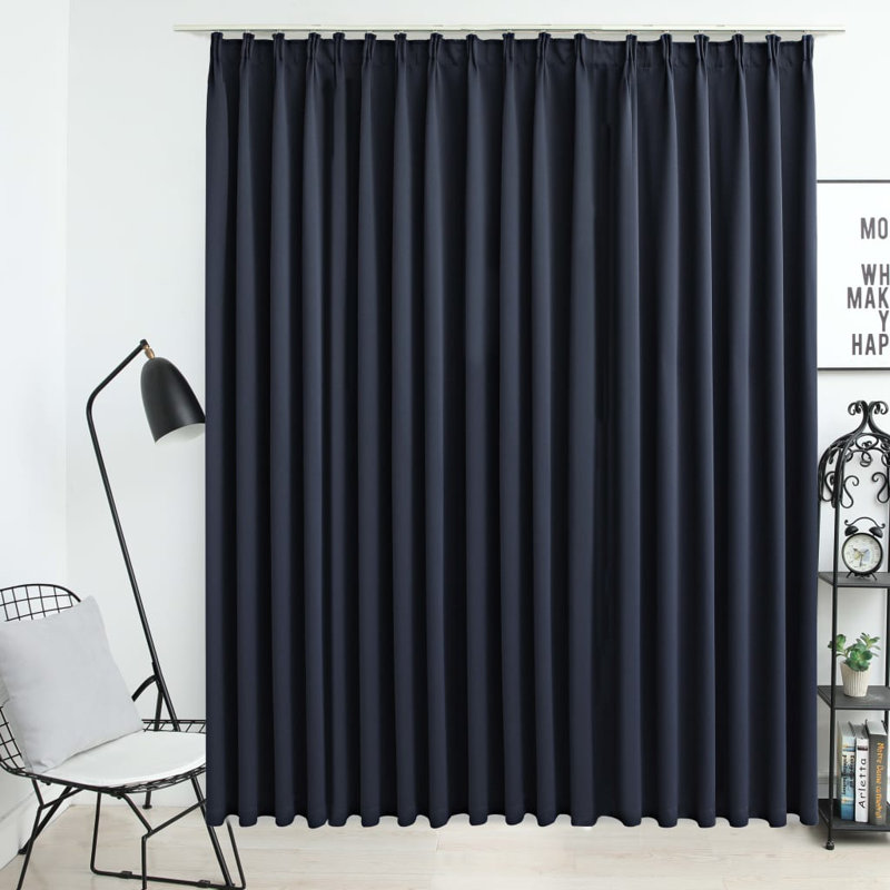 Azurae Blackout Curtain Single Panel, Anthracite