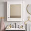 Pharmacie avec miroir 24 po x 27 po | Armoire de rangement murale avec tablette réglable et charnière à fermeture en douceur | Économiseur d'espace au-dessus de la toilette avec 3 tablettes réglables | Design moderne-505853153