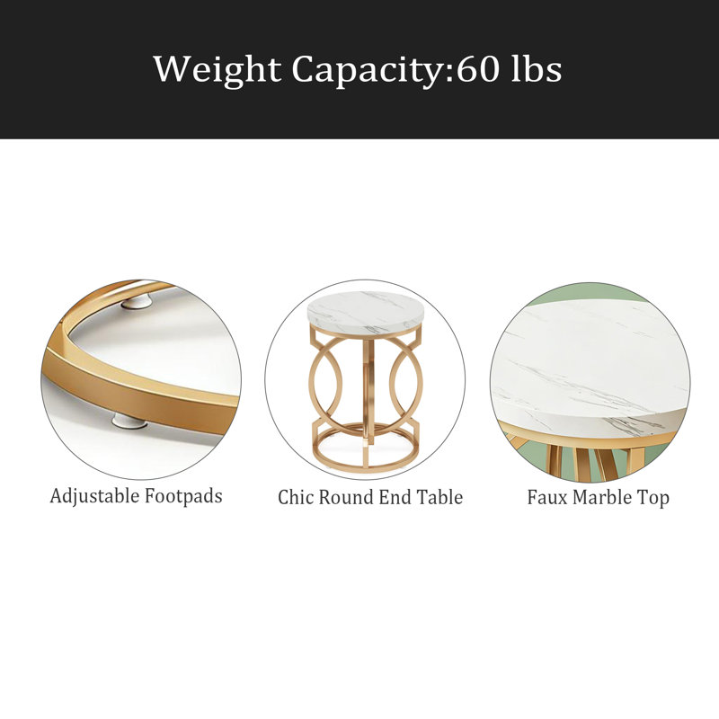 Small Couch Table,Round Bedside Table,End Table