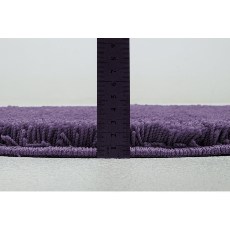 Circle Bath Rug, 90cm, Purple